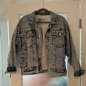Denim Vintage Jacket with Embroidered Details